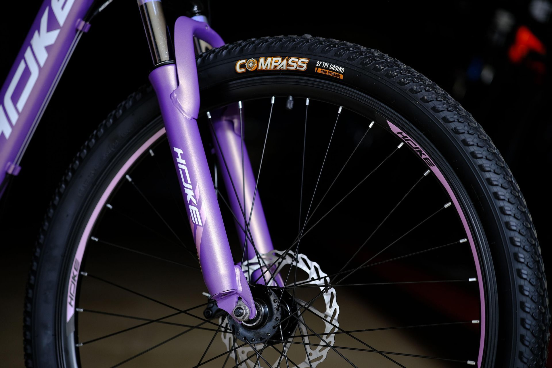 Обод 26 двойной, втулки стальные на промподшипниках HOKE Jade 70 Comfort матовый фиолетовый